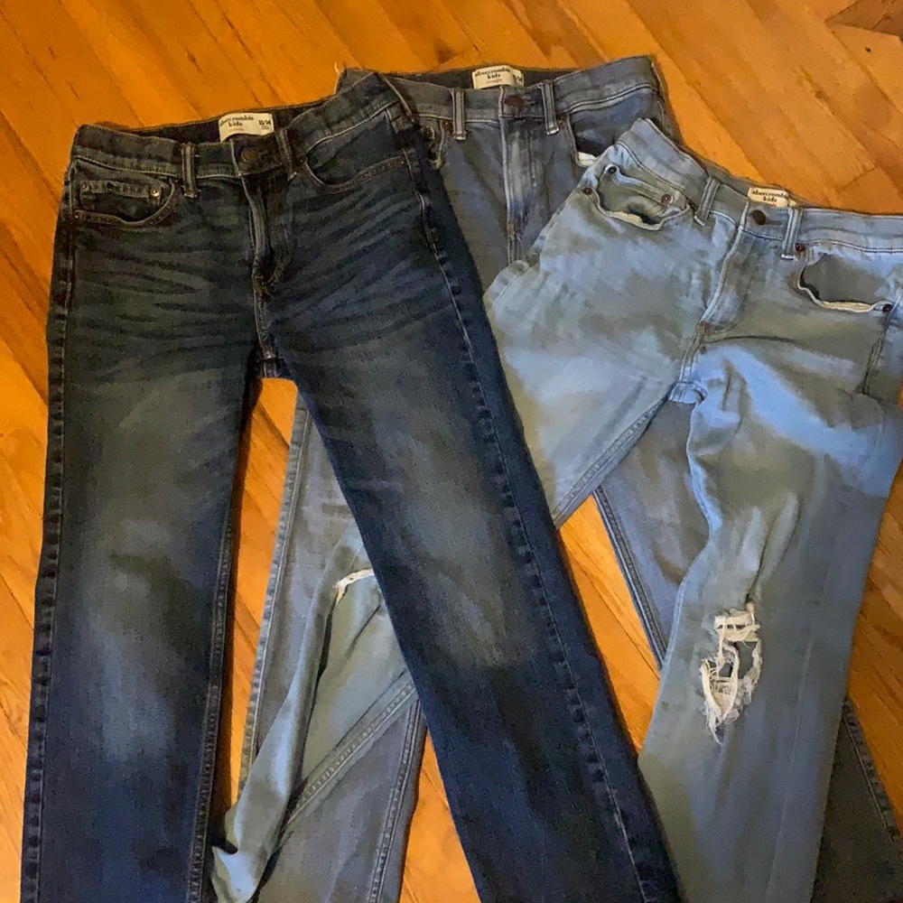 3 pair of Abercrombie kids boys jeans 13/14.